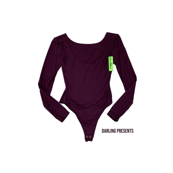 SAM EDELMAN BOATNECK BODYSUIT PRUNE SIZE M - Picture 4 of 7